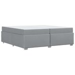 vidaXL Cadre de lit avec matelas Gris clair 200 x 200 cm tissu