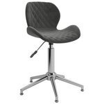 Vidaxl chaises pivotantes de salle à manger 2 pièces gris foncé velours
