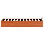 vidaXL Cadre de lit ottoman Brun Ciré 80 x 200 cm Pin massif