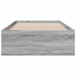 vidaXL Cadre de lit avec tiroirs sans matelas sonoma gris 100x200 cm