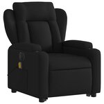 vidaXL Fauteuil inclinable de massage électrique Noir Tissu