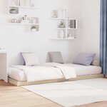 vidaXL Cadre de lit surélevé Sonoma 71 5 x 190 cm Bois d'ingénierie