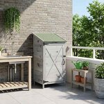vidaXL Abri de jardin Gris 59 5 x 56 x 113 5 cm Bois de Sapin Massif
