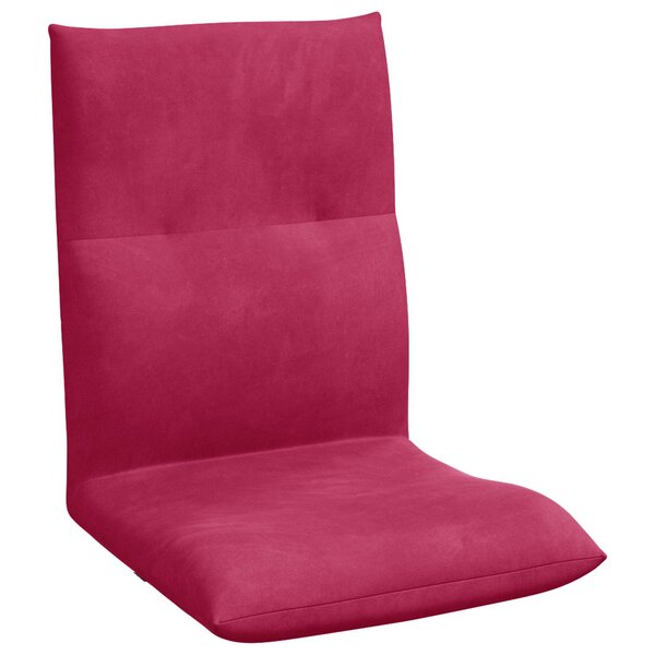 vidaXL Fauteuil de sol ajustable Bordeaux Velours