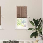 vidaXL Store de Fenêtre avec des rideaux Marron 60 x 220 cm Bambou