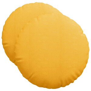 vidaXL Coussins de siège 2 Pièces Jaune clair Ø 50 cm