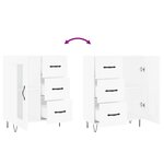 vidaXL Buffet blanc 69 5x34x90 cm bois d'ingénierie