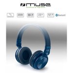 MUSE M-276 BTB Casque Bluetooth -  Autonomie 10h - Bleu