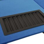 vidaXL Table de poker 8 joueurs avec plateau à jetons Bleu 160x80x75cm