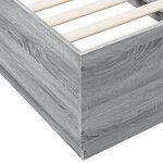 vidaXL Cadre de lit sonoma gris 90x190 cm bois d'ingénierie