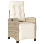 vidaXL Ensemble à manger de jardin avec coussins 5Pièces Beige poly rotin