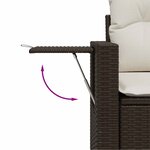 vidaXL Salon de jardin avec coussins 9 Pièces marron résine tressée