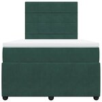 vidaXL Sommier à lattes de lit avec matelas vert foncé 120x190 cm