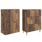 vidaXL Ensemble de Meubles 2 Pièces Bois ancien 66 x 34 5 x 90 cm