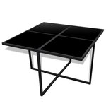 vidaXL Ensemble à manger d'extérieur 9Pièces coussins Résine tressée Noir