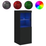 vidaXL Buffet avec lumières LED noir 41x37x100 cm