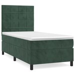 vidaXL Sommier à lattes de lit et matelas Vert foncé 80x200 cm Velours
