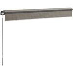 Store banne manuel sans coffre 2,90 x 2m en aluminium, structure grise anthracite, toile taupe BEAURIVAGE