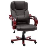 vidaXL Chaise de bureau Marron Cuir véritable