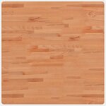 vidaXL Dessus de table 80x80x1 5 cm carré bois massif de hêtre