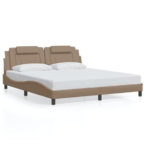 vidaXL Cadre de lit sans matelas cappuccino 180x200 cm similicuir