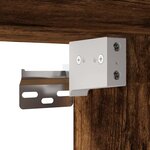 vidaXL Meuble TV chêne fumé 80x31x39 5 cm bois d'ingénierie et métal