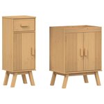 vidaXL Ensemble de meubles de salle de bain avec tiroir 2 Pièces Marron