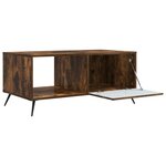 vidaXL Table basse Chêne fumé 90 x 50 x 40 cm Bois d'ingénierie