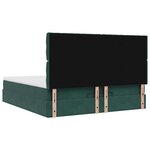 vidaXL Cadre de lit ottoman avec matelas vert foncé 160x200 cm velours