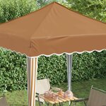 vidaXL Tente de fête pop-up 195 x 195 x 245 cm Beige Tissu Oxford