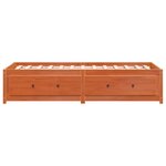 vidaXL Lit de jour cire marron 75x190 cm bois de pin massif