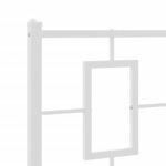 vidaXL Cadre de lit métal avec tête de lit/pied de lit blanc 80x200 cm