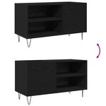 Meuble d'enregistrement vidaXL Chêne noir 84 5x38x48 cm Bois d'ingénierie