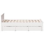 vidaXL Cadre de lit sans matelas avec tête de lit blanc 140x190 cm pin
