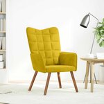 vidaXL Chaise de relaxation jaune velours