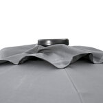 Parasol lumineux rectangulaire inclinable dim. 2 68L x 2 05l x 2 48H m parasol LED solaire métal polyester haute densité gris