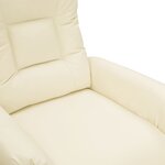 vidaXL Fauteuil de massage Crème Similicuir