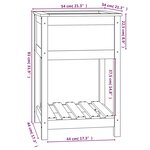 vidaXL Jardinière avec étagère Gris 54x54x81 cm Bois massif de pin