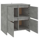 vidaXL Buffets 2 Pièces Gris béton 70x41x75 cm Bois d'ingénierie