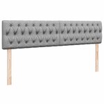 VidaXL Cadre de lit ottoman et matelas gris clair 200x200cm tissu