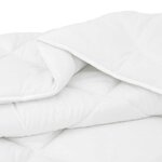 vidaXL Couette avec Oreillers 3 Pièces Blanc Microfibre et Plumes D'oie