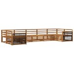 vidaXL Ensemble de canapés d'extérieur 7 Pièces Naturel