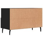 vidaXL Meuble TV Noir 80x36x50 cm Bois d'ingénierie