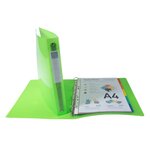 Classeur 4 Anneaux 30mm Iderama Pp Polypropylène 7/10e - A4 Maxi - Vert Anis - X 10 - Exacompta