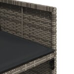 vidaXL Ensemble à manger de jardin 5 Pièces coussins gris résine tressée