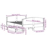 vidaXL Cadre de lit sans matelas blanc 140x190 cm bois de pin massif