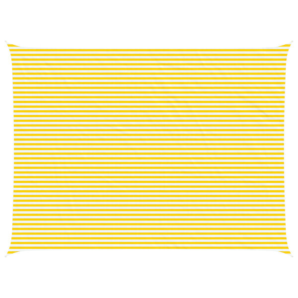 vidaXL Voile d'ombre Jaune et blanc 8 x 6 m 100   polyester Oxford