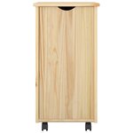 vidaXL Cabinet roulant Marron 34 x 39 x 65 5 cm Bois de Pin Massif