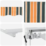 vidaXL Auvent Rétractable Vert et jaune 250x200 cm Tissu