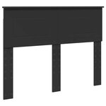 vidaXL Cadre de lit avec tiroir Noir 135 x 190 cm Bois d'ingénierie